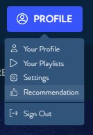 Recommendation button placement.