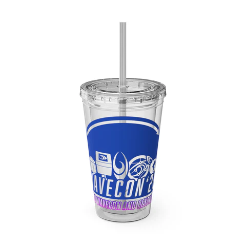 WaveCon 2026 Sunsplash Tumbler with Straw, 16oz
